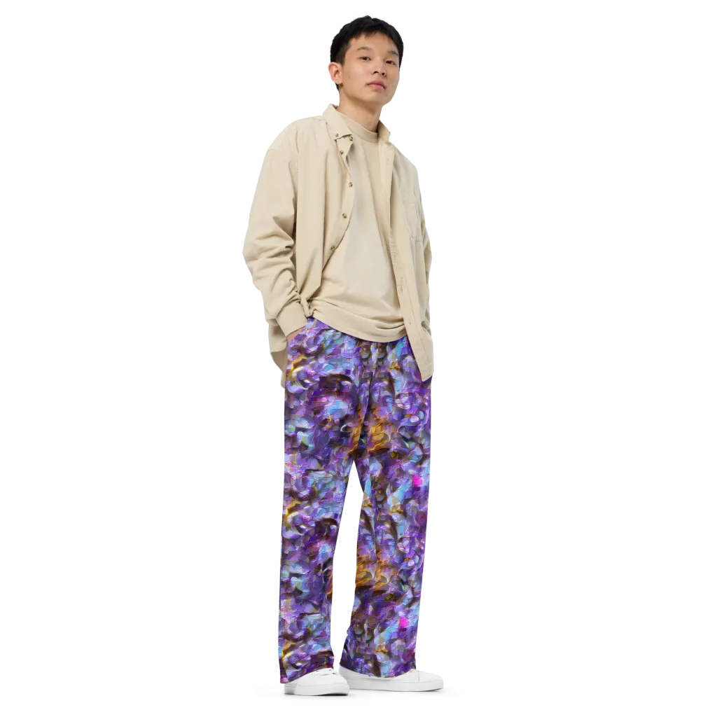 Prismatic Velvet on Wide-Leg Pants — Right Front