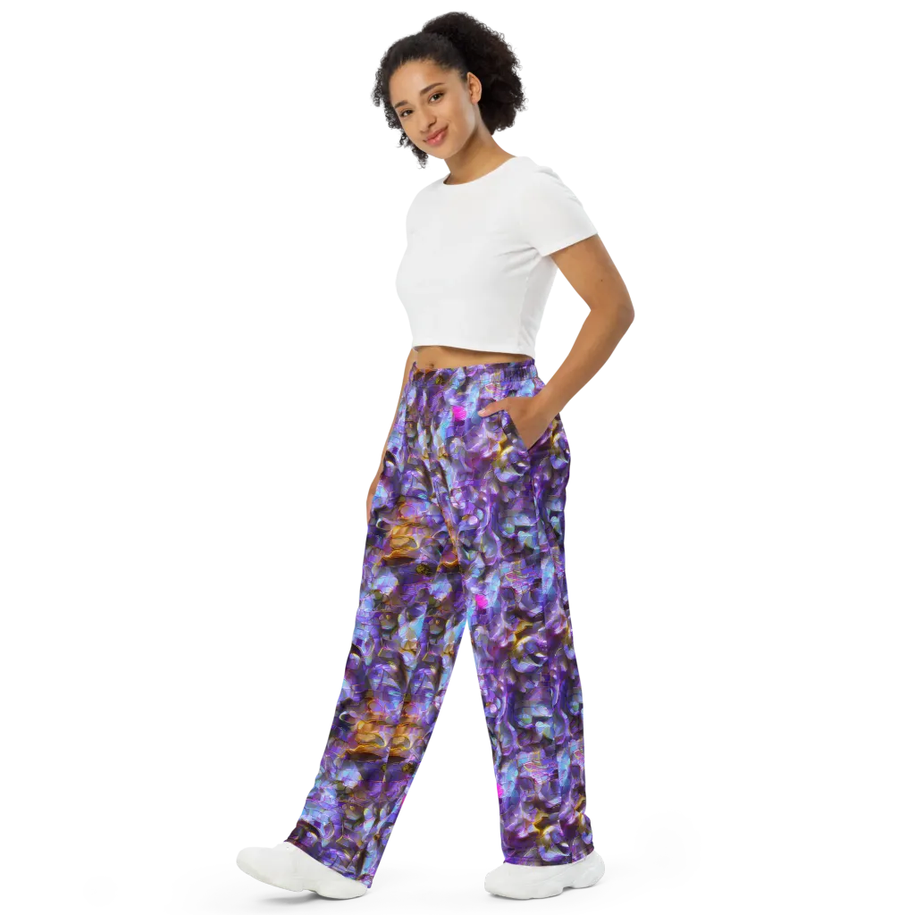 Prismatic Velvet on Wide-Leg Pants — Left Front