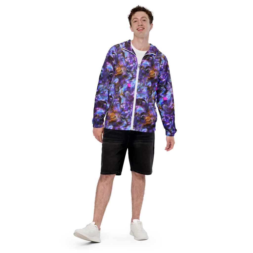 Prismatic Velvet on Men's Windbreaker — Front