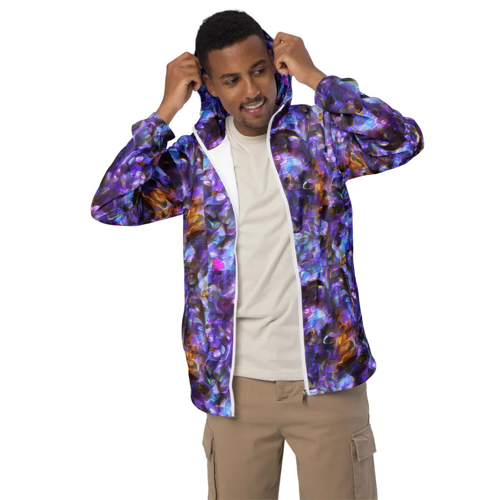 Prismatic Velvet on Men's Windbreaker — Front