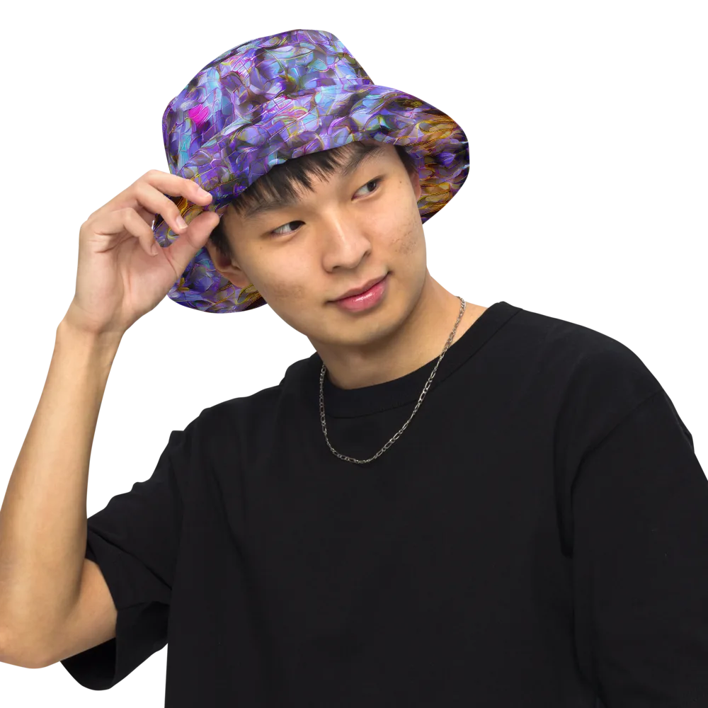 Prismatic Velvet on Reversible Bucket Hat — Front Inside