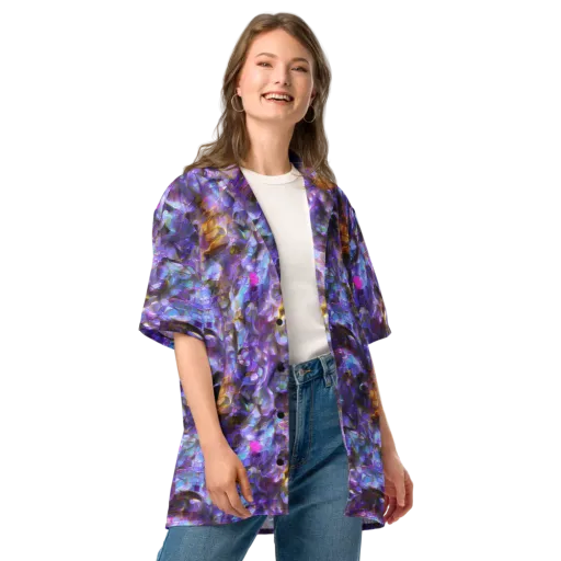 Prismatic Velvet on a Button Shirt