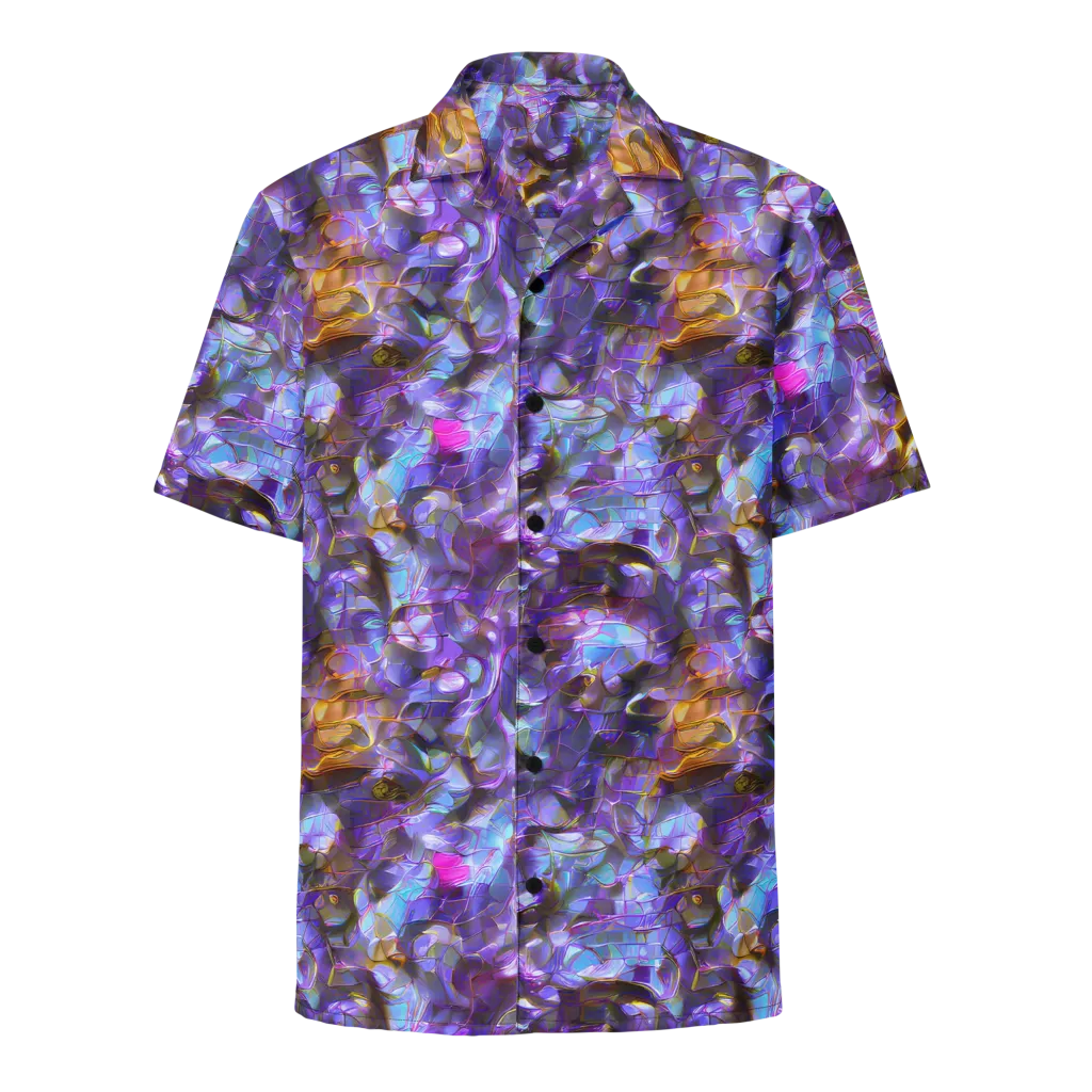 Prismatic Velvet on Button Shirt — Front