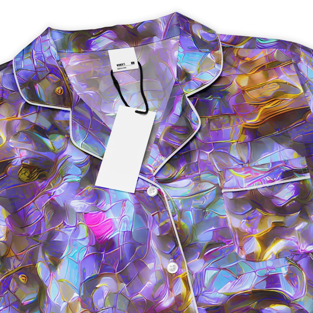Prismatic Velvet on Women's Short Sleeve Pajama Top — Product details