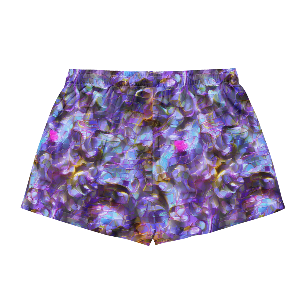 Prismatic Velvet on Women's Pajama Shorts — Back