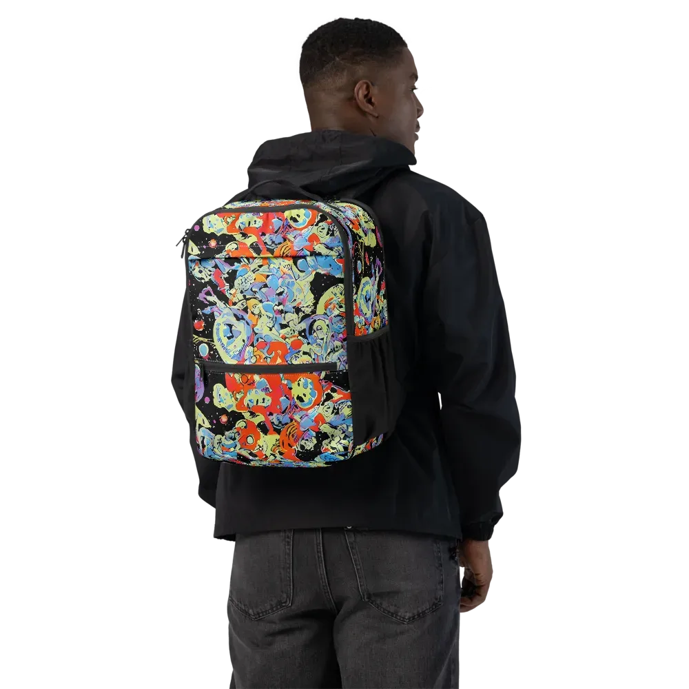 Blacklight Bones on Utility Backpack — Back