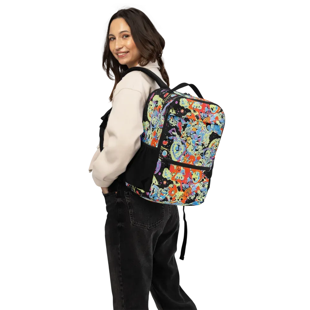 Blacklight Bones on Utility Backpack — Back