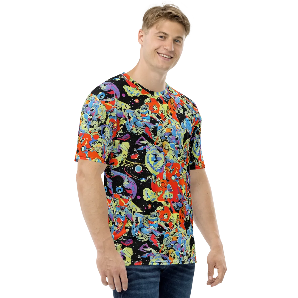 Blacklight Bones on Men's Crew Neck T-Shirt — Right