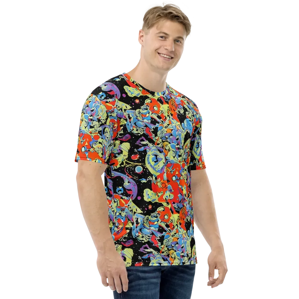 Blacklight Bones on Men's Crew Neck T-Shirt — Right