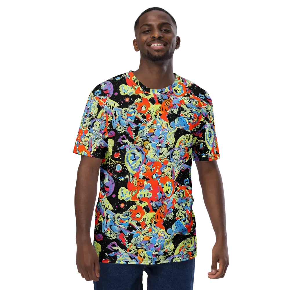 Blacklight Bones on Men's Crew Neck T-Shirt — Front