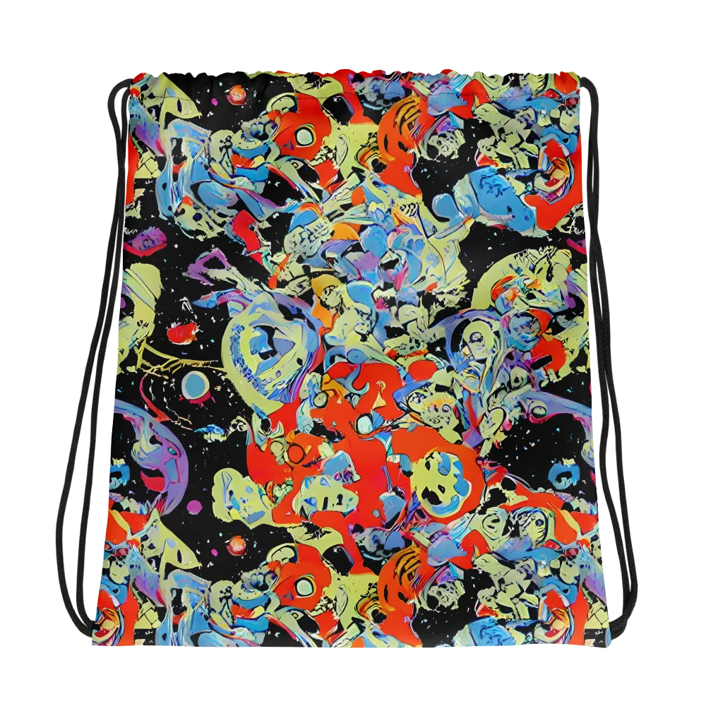 Blacklight Bones on Drawstring Bag — Photo