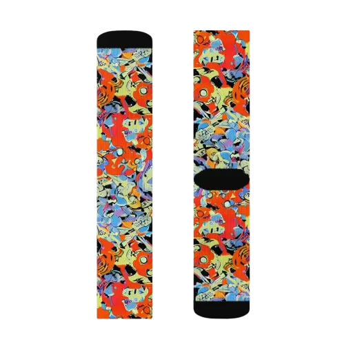 Blacklight Bones on a Socks