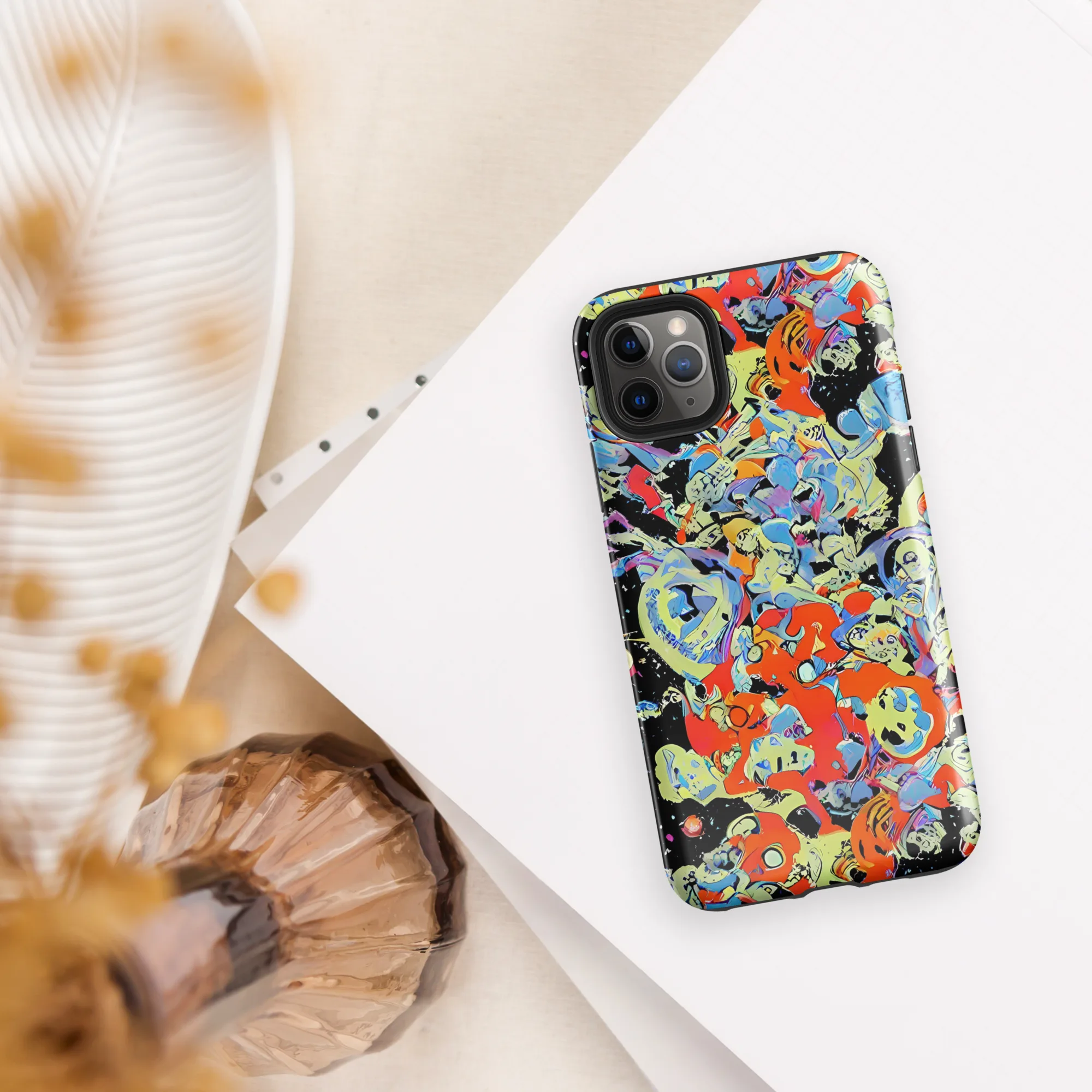 Blacklight Bones on Tough Case for iPhone® — Front