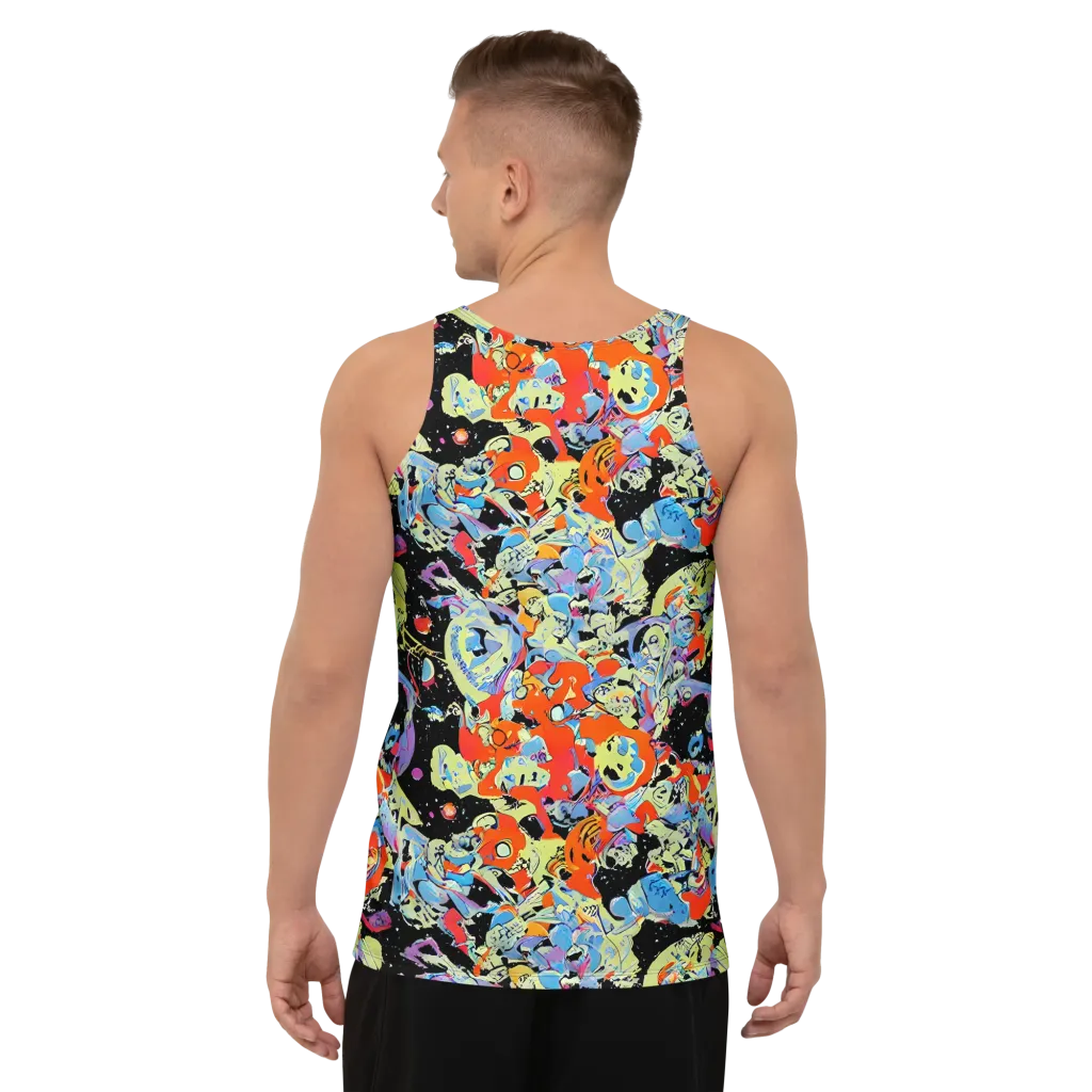 Blacklight Bones on Men's Tank Top — Back