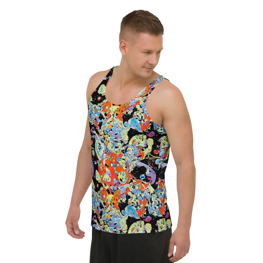 Blacklight Bones on Men's Tank Top — Left Front