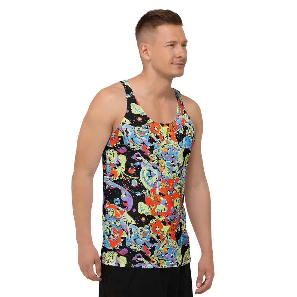 Blacklight Bones on Men's Tank Top — Right Front