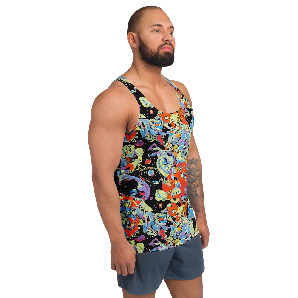 Blacklight Bones on Men's Tank Top — Right Front
