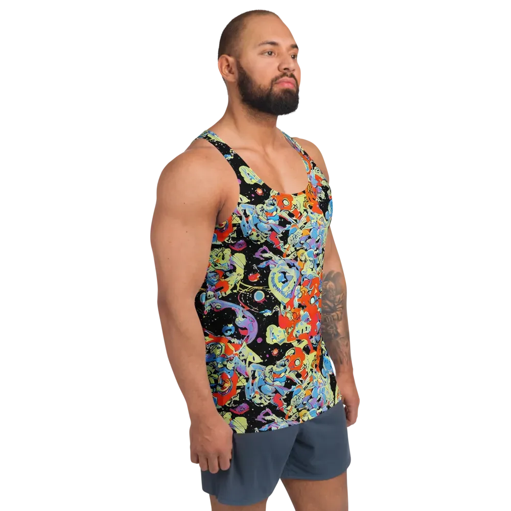 Blacklight Bones on Men's Tank Top — Right Front