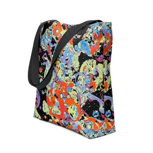 Blacklight Bones on a Tote Bag