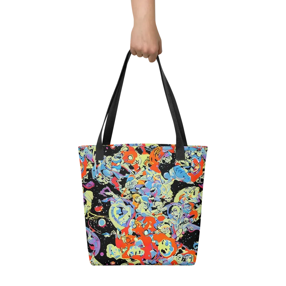 Blacklight Bones on Tote Bag — Front