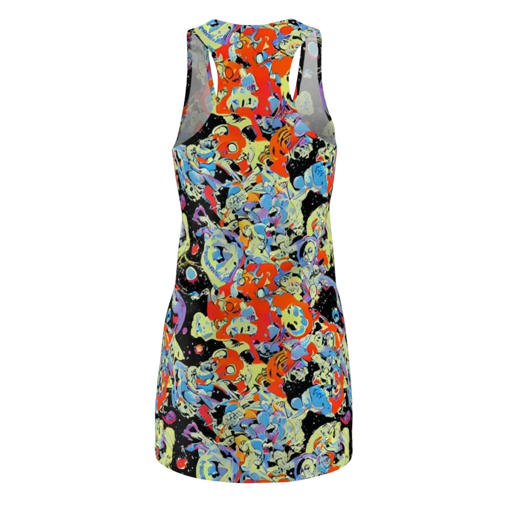 Blacklight Bones on Racerback Dress — Back