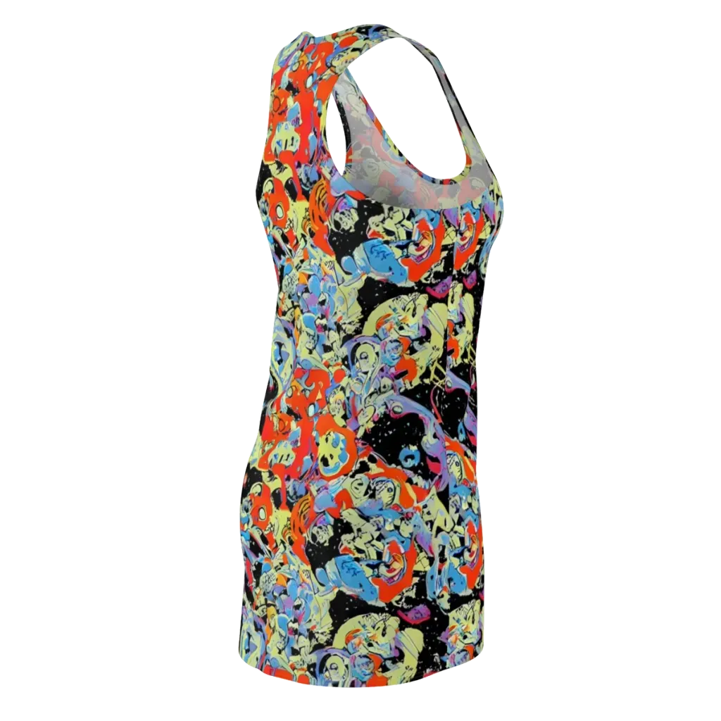 Blacklight Bones on Racerback Dress — Back Side