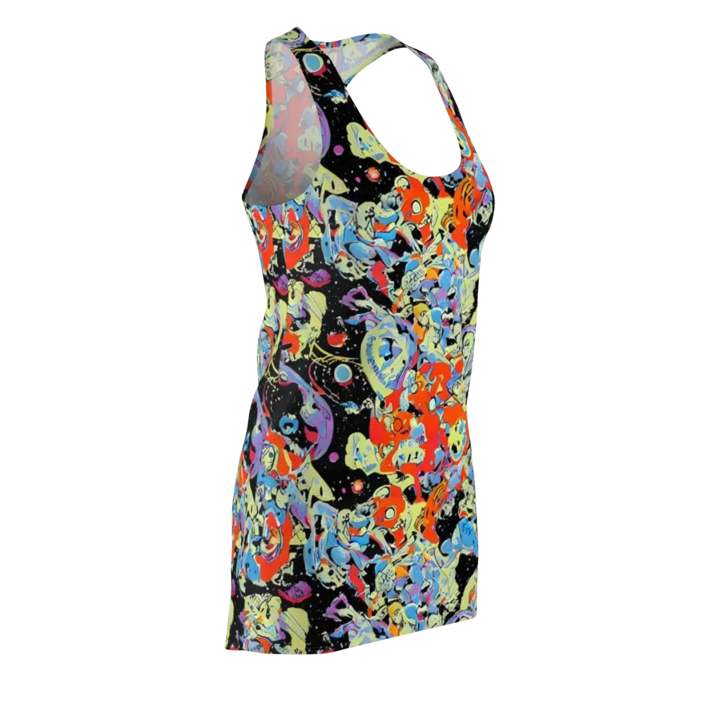Blacklight Bones on Racerback Dress — Front Side
