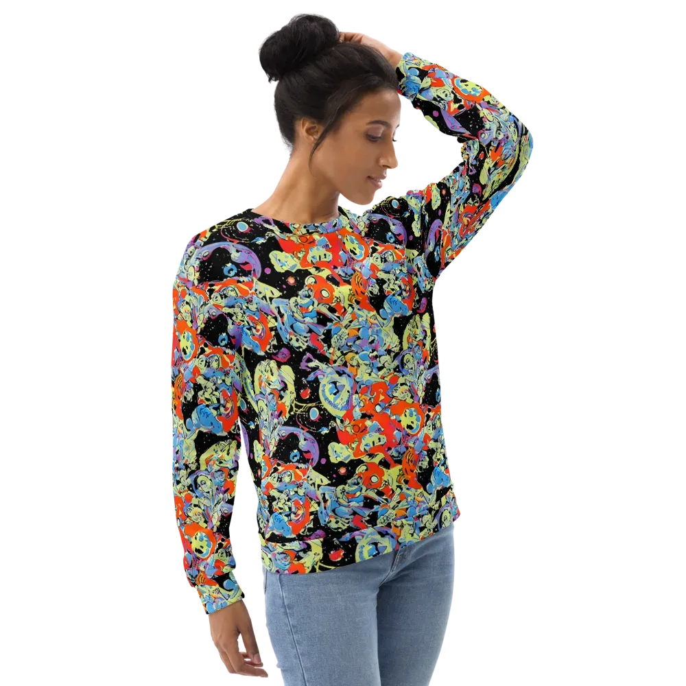 Blacklight Bones on Sweatshirt — Right Front