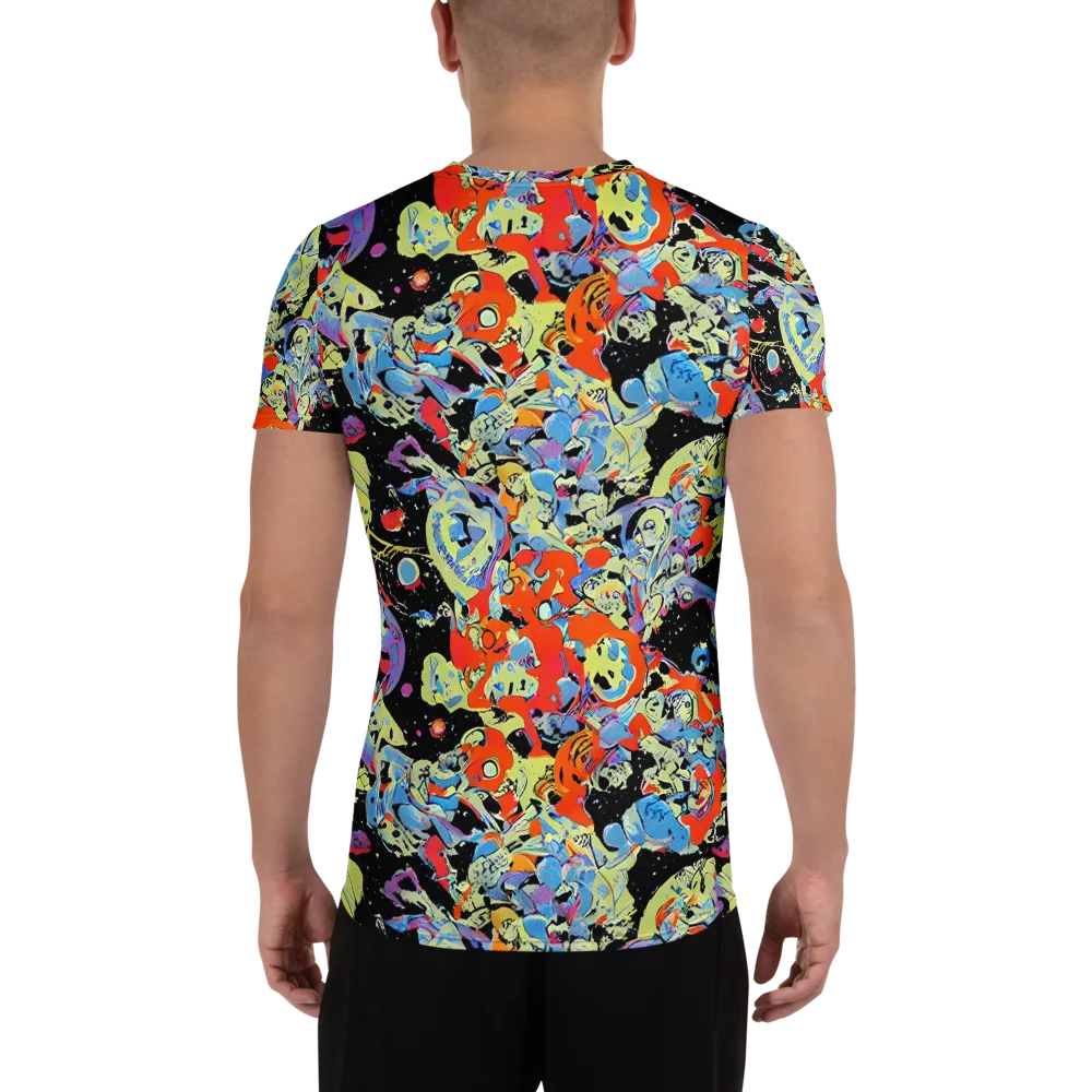 Blacklight Bones on Men's Athletic T-Shirt — Back