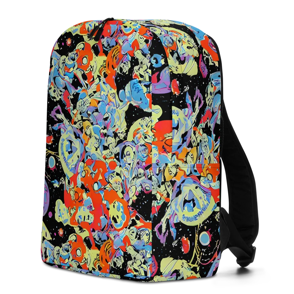 Blacklight Bones on Minimalist Backpack — Left