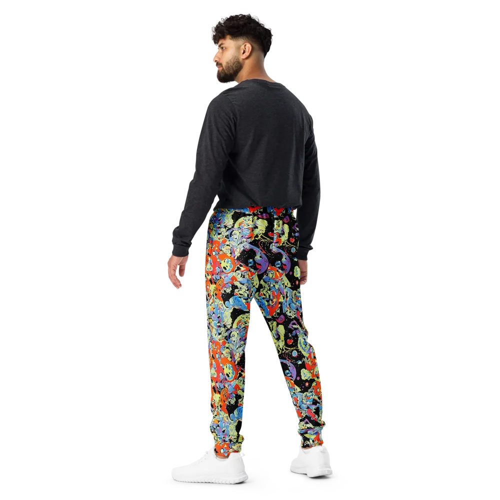 Blacklight Bones on Men's Joggers — Back