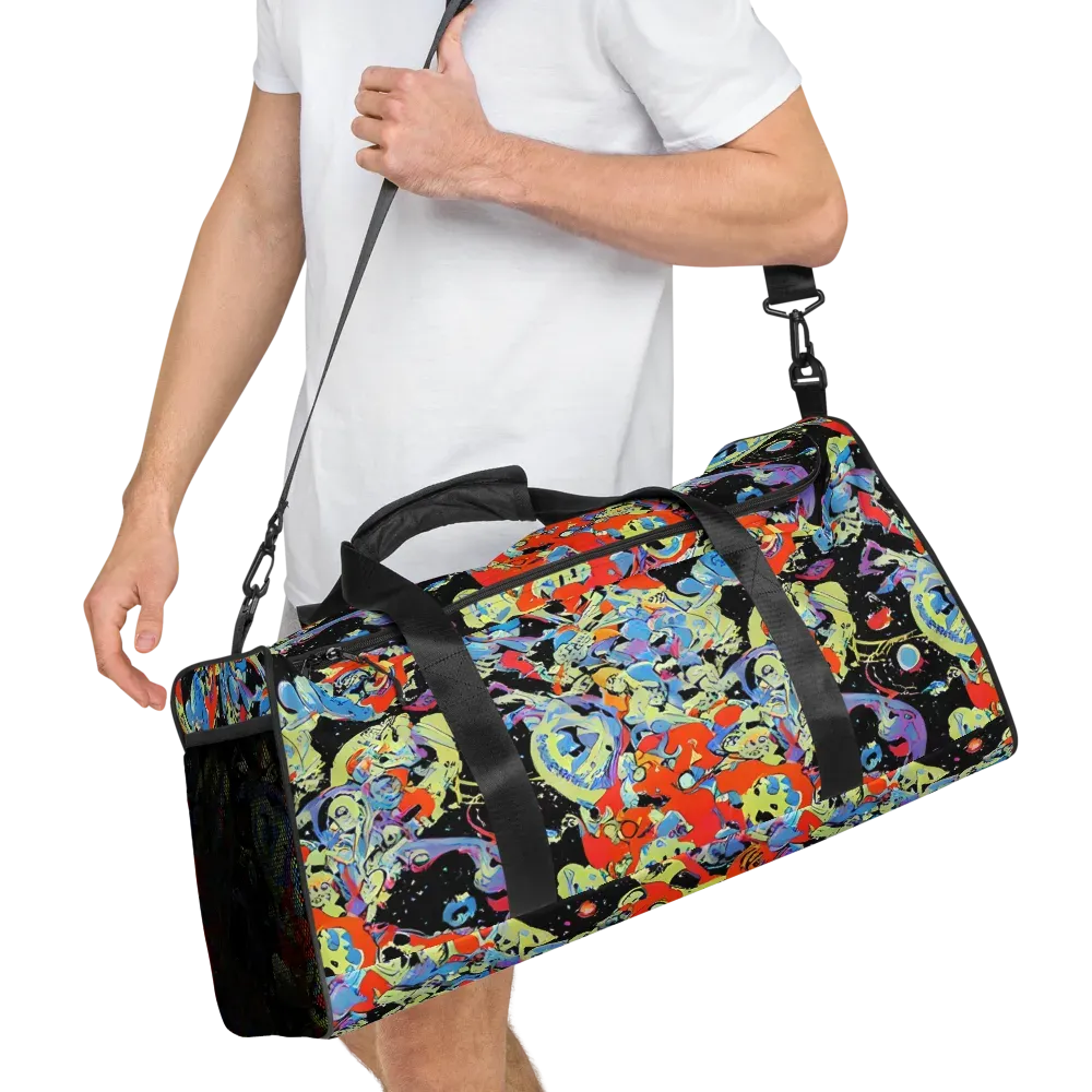 Blacklight Bones on Duffle Bag — Right Front