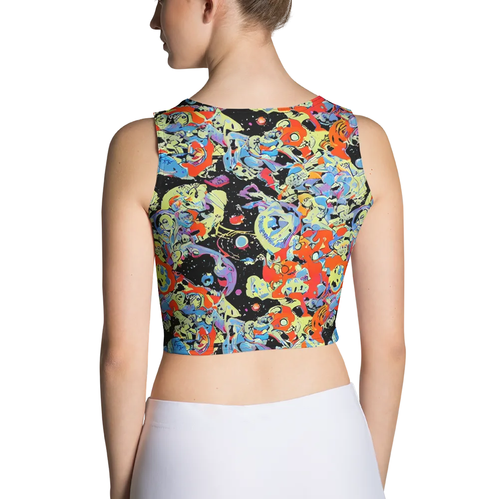 Blacklight Bones on Crop Top — Back