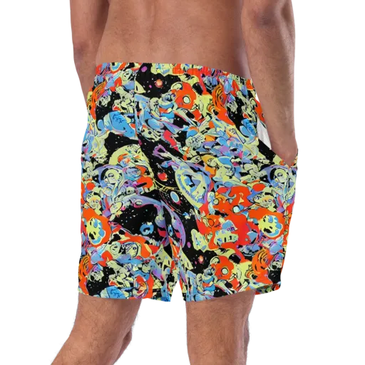 Blacklight Bones on a Swim Trunks