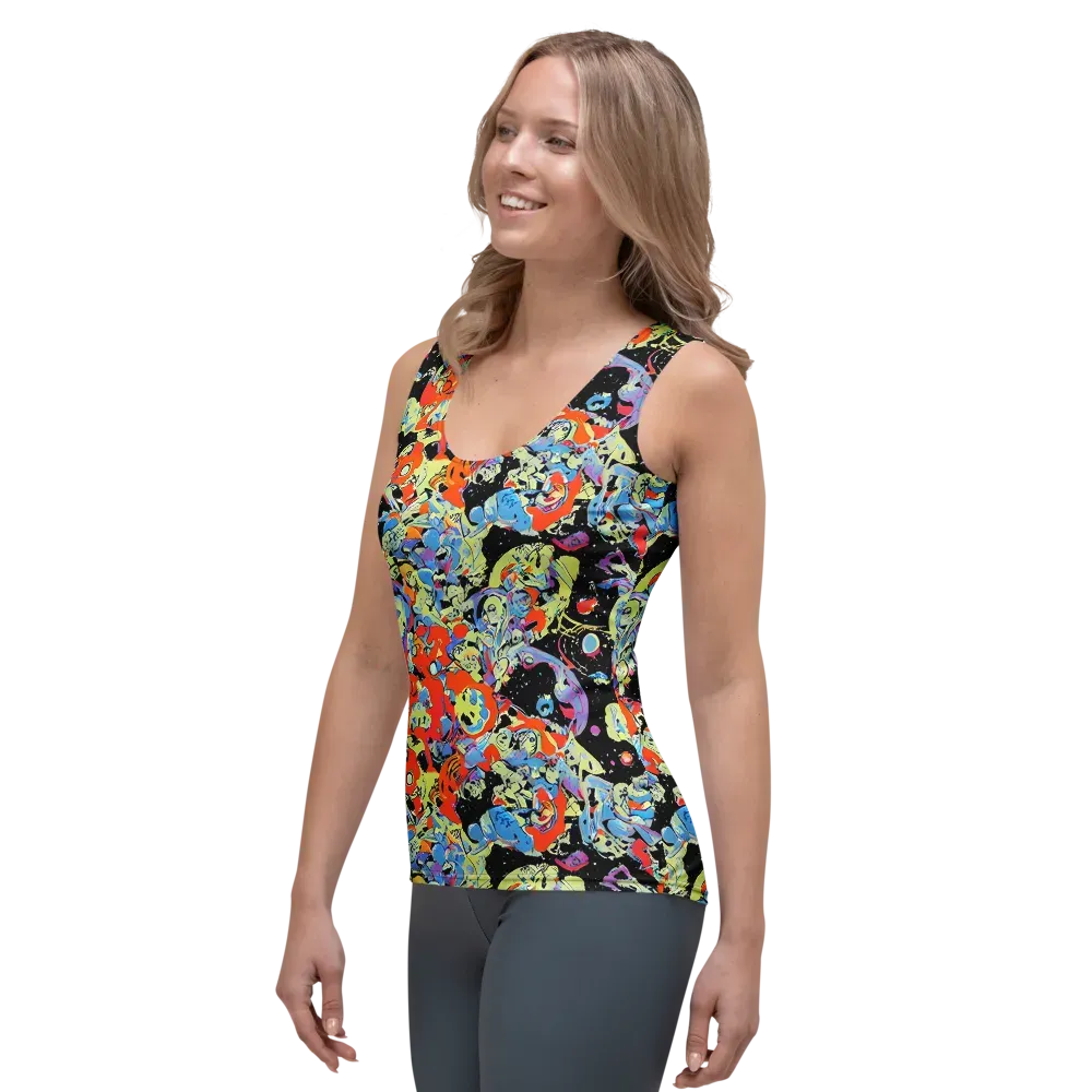 Blacklight Bones on Women's Tank Top — Left Front