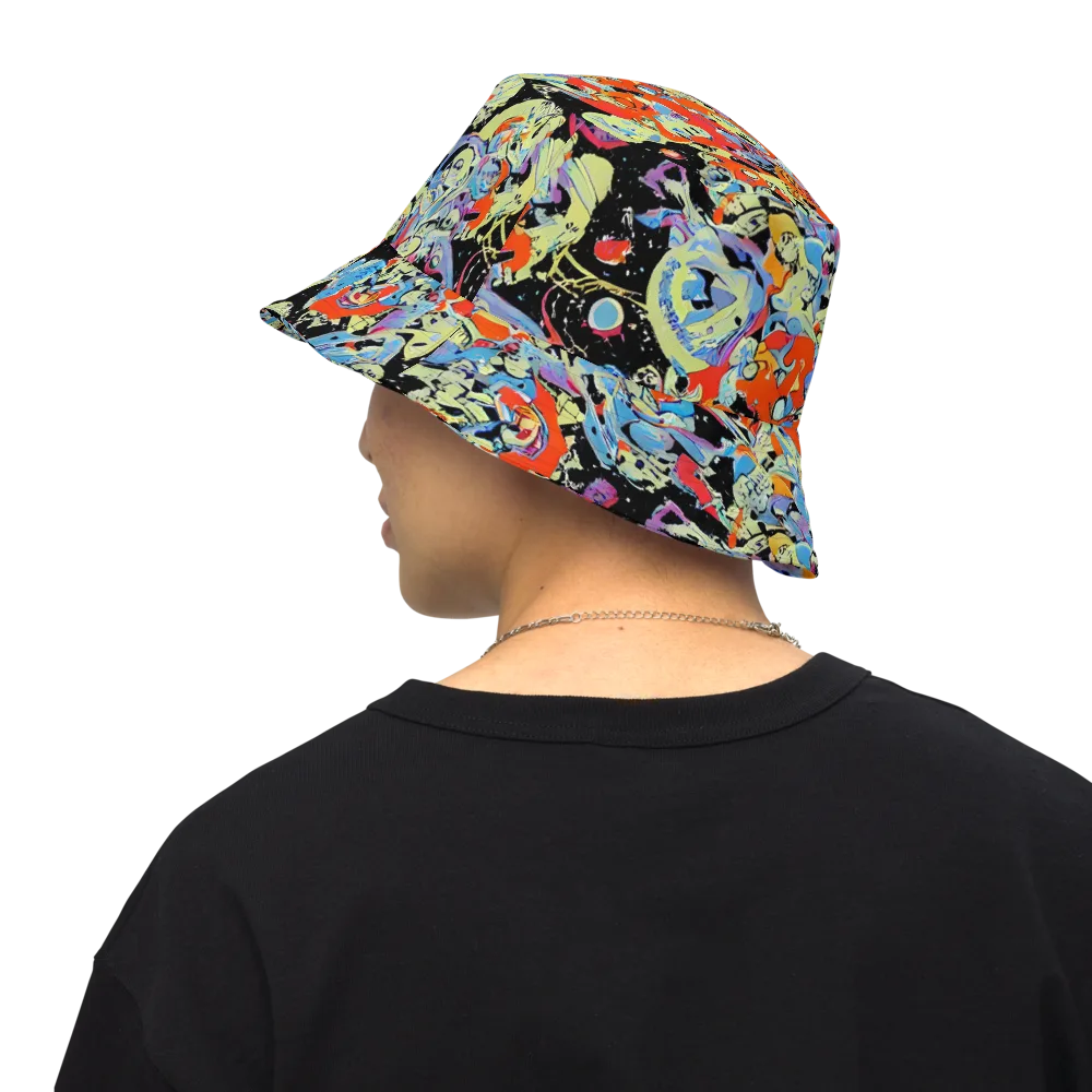 Blacklight Bones on Reversible Bucket Hat — Back Inside