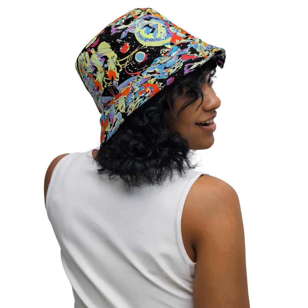 Blacklight Bones on Reversible Bucket Hat — Right Outside