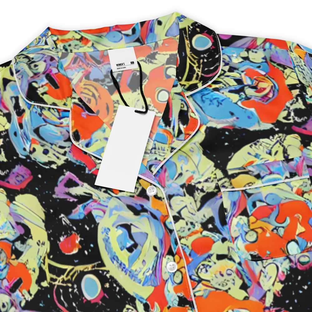 Blacklight Bones on Women's Short Sleeve Pajama Top — Product details