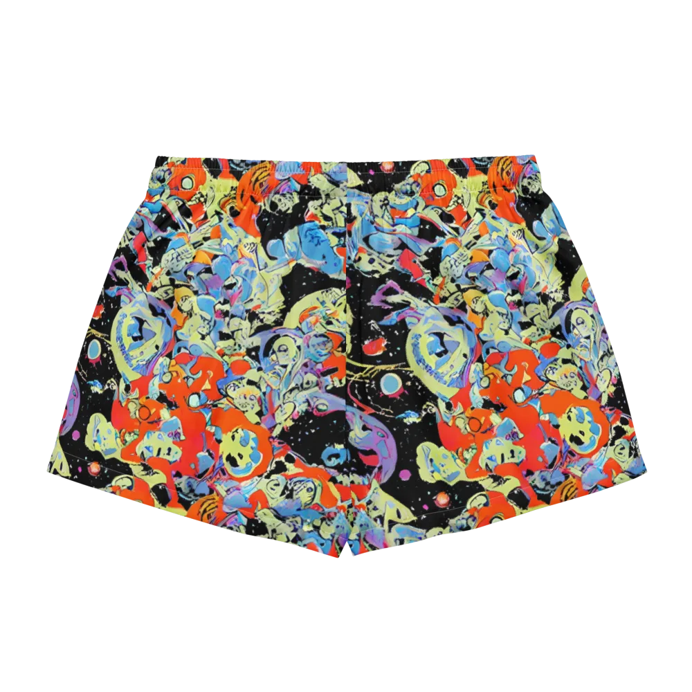 Blacklight Bones on Women's Pajama Shorts — Back
