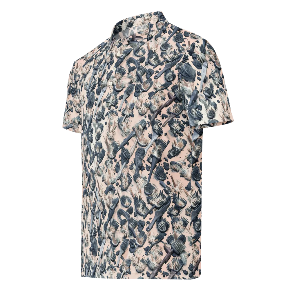 Bristle Noir on Men's Slim Fit Polo Shirt — Left Front