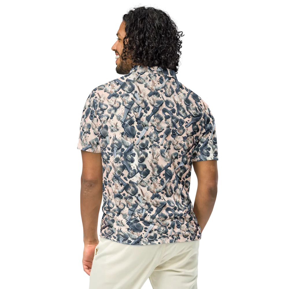 Bristle Noir on Men's Slim Fit Polo Shirt — Back