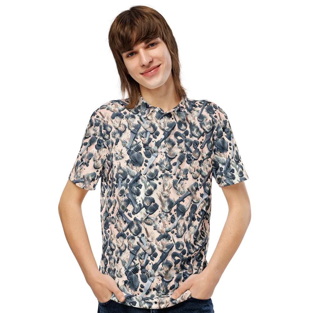 Bristle Noir on Men's Slim Fit Polo Shirt — Front