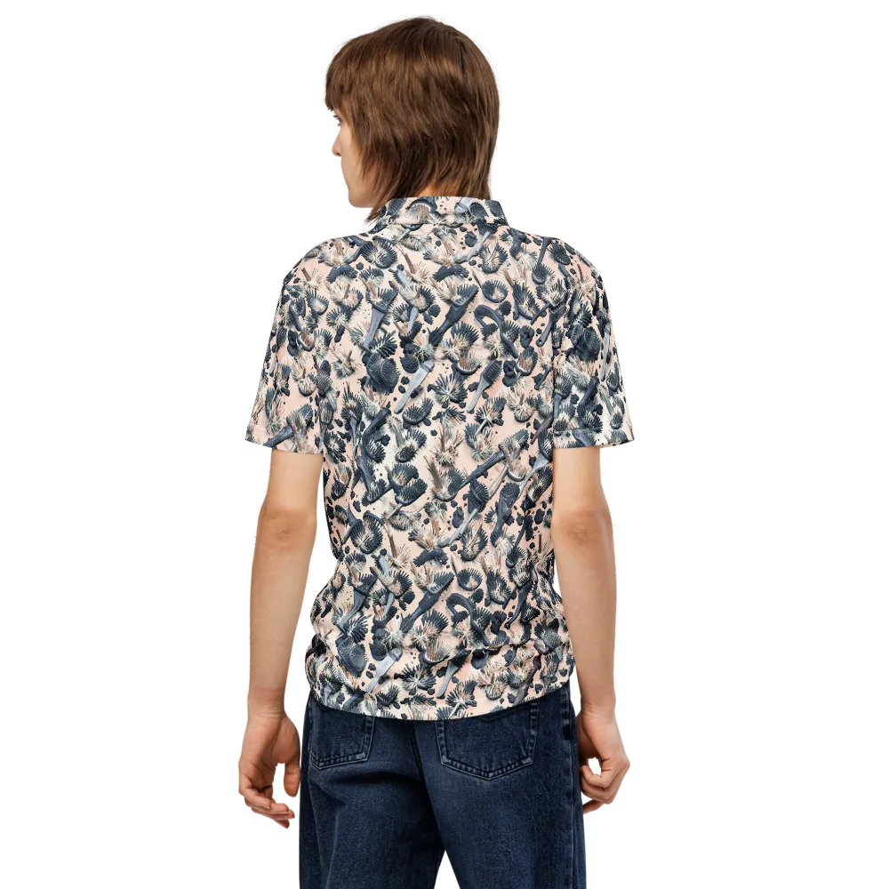 Bristle Noir on Men's Slim Fit Polo Shirt — Back
