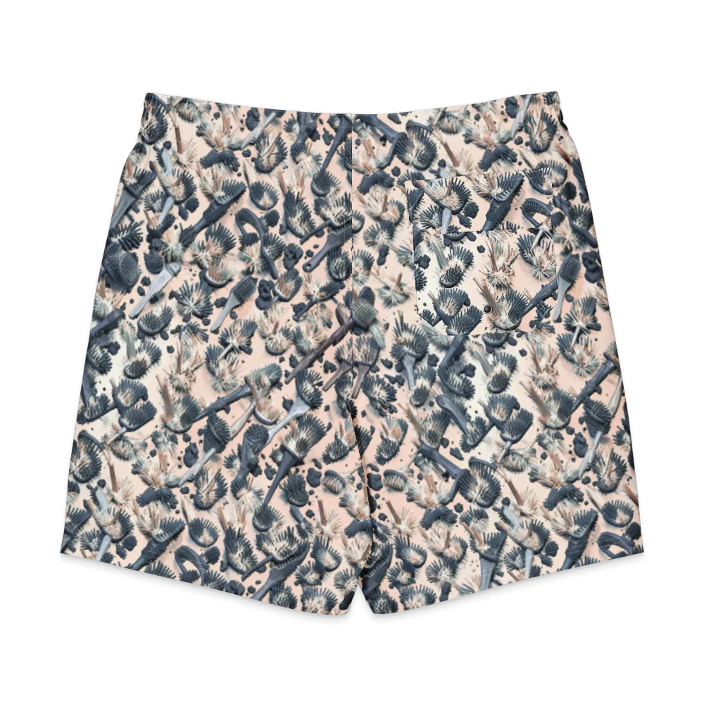 Bristle Noir on Men's Board Shorts — Back