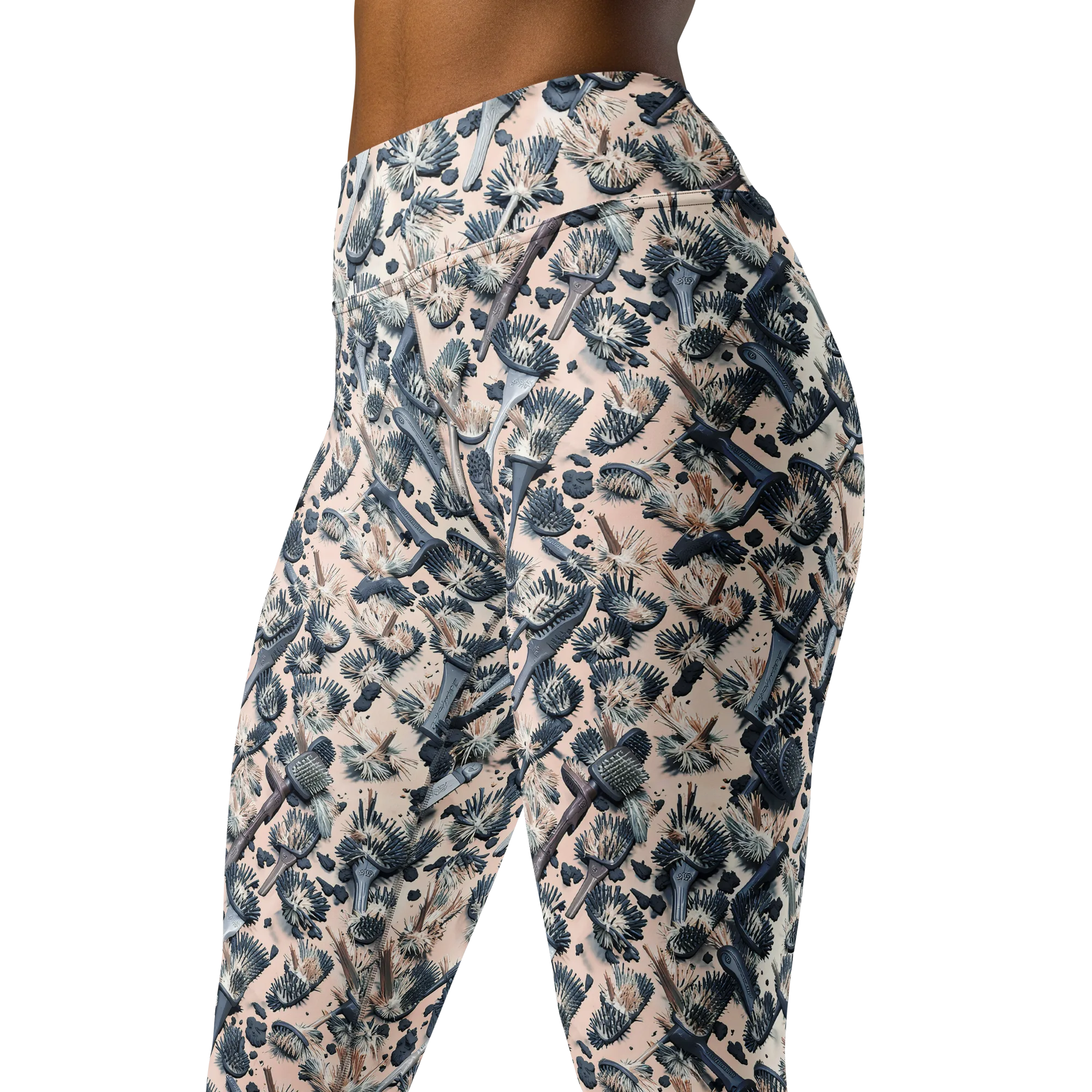 Bristle Noir on Yoga Leggings — Left Front
