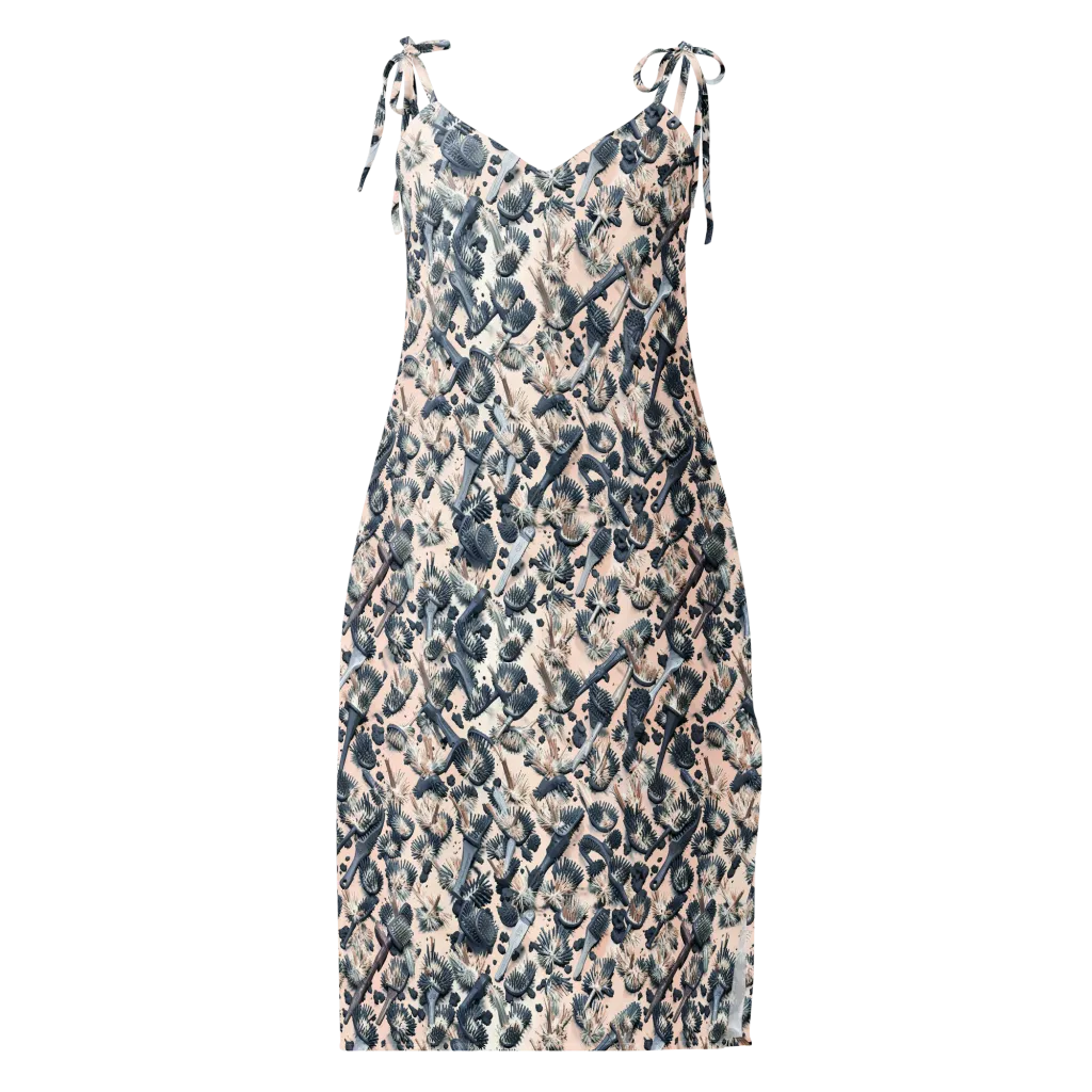 Bristle Noir on Slip Dress — Front