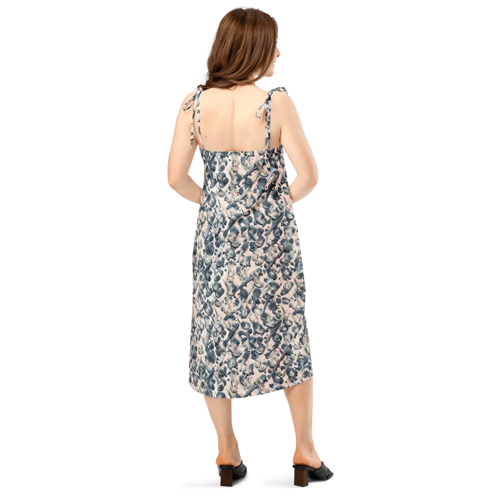 Bristle Noir on Slip Dress — Back