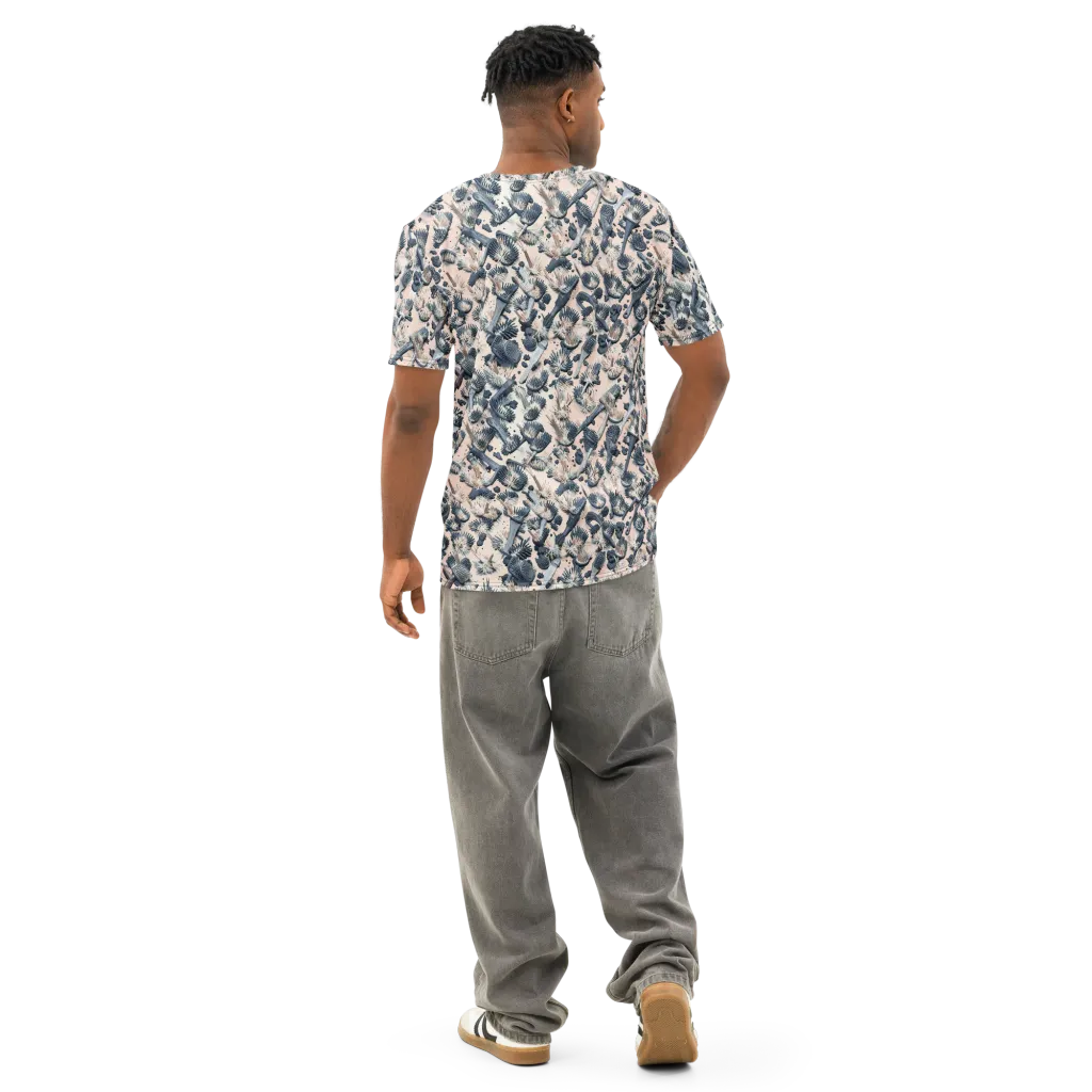 Bristle Noir on Men's Cotton Crew Neck T-Shirt — Back