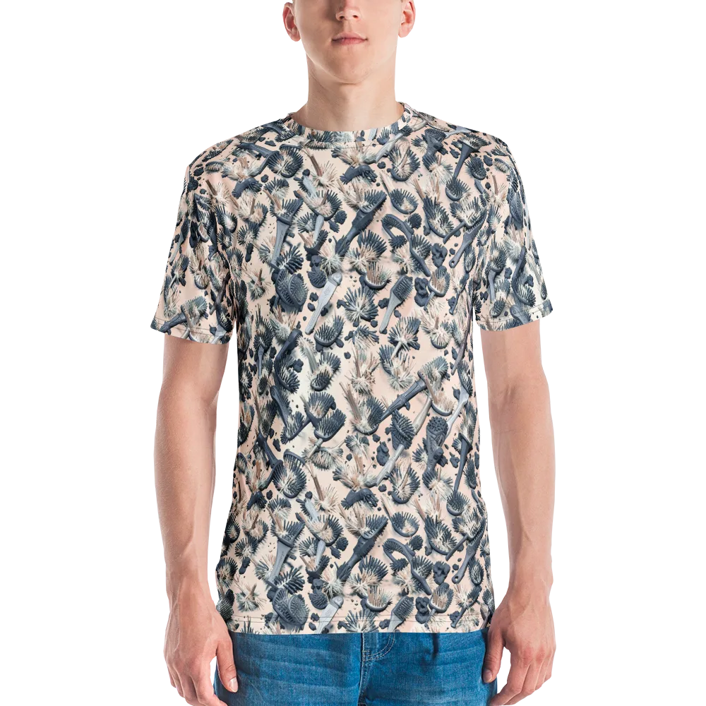 Bristle Noir on Men's Crew Neck T-Shirt — Front