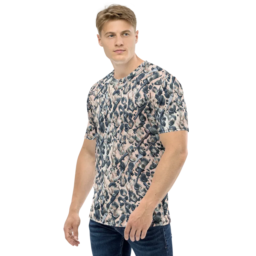 Bristle Noir on Men's Crew Neck T-Shirt — Left